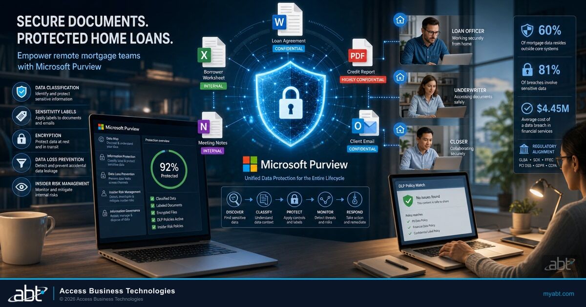 Secure documents and protected home loans for remote mortgage teams with Microsoft Purview and Microsoft 365