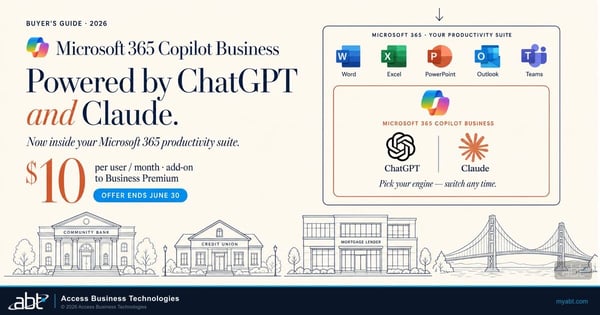 Microsoft 365 Copilot Business buyer's guide for financial institutions hero image