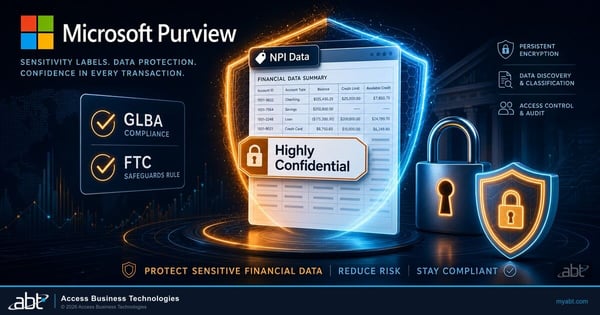 Microsoft Purview sensitivity labels for financial institutions, classifying and protecting nonpublic personal information