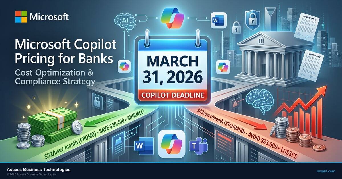 Microsoft Copilot Pricing for Banks: What the March 2026 Deadline Means